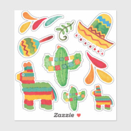 Fiesta Waterverf Stickers