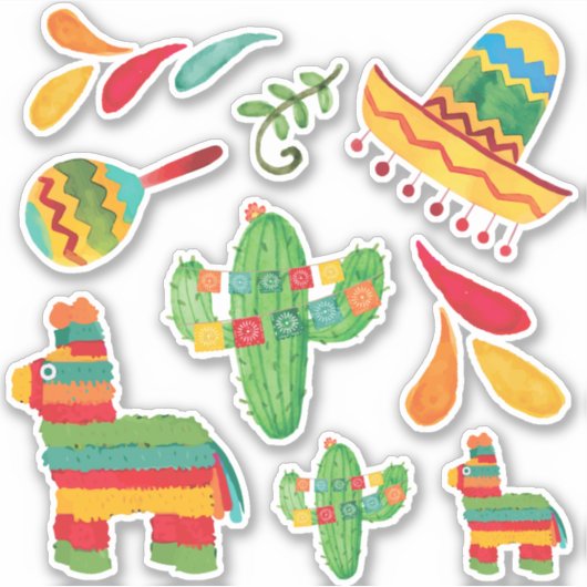 Fiesta Waterverf Stickers (Voorkant)