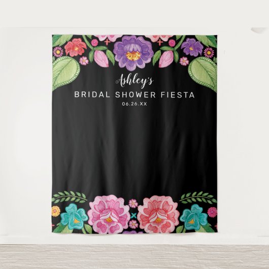 Fiesta Wedding Backdrop Foto Booth Wandkleed (Voorkant)