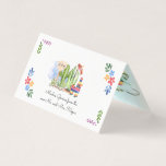 Fiesta Wedding Gast Bedankt Plaats Kaarten<br><div class="desc">Deel een bedankbericht voor je Mexicaanse bruiloftsgasten met deze waterverf plaatskaarten die perfect zijn voor elke locatie. Het ontwerp is voorzien van uw aangepaste bericht met feestelijke geïllustreerde pictogrammen op de voorkant en meer op de binnenhoes. Voeg uw aangepaste formulering toe aan dit ontwerp door de vakken "Deze ontwerp-sjabloon bewerken"...</div>