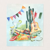 Fiesta Wedding Gast Bedankt Plaats Kaarten (Binnenkant ongevouwen)