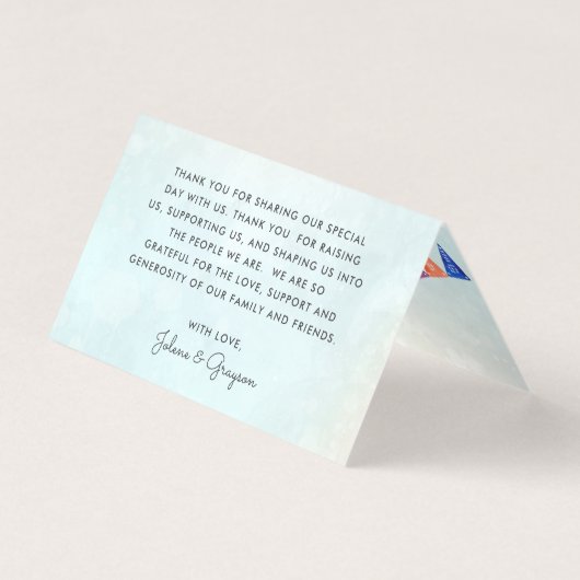 Fiesta Wedding Gast Bedankt Plaats Kaarten (Achterkant)