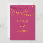 Fiesta Wedding Invitation Colorful Mexican Party Kaart (Achterkant)