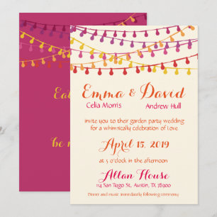 Fiesta Wedding Invitation Colorful Mexican Party Kaart