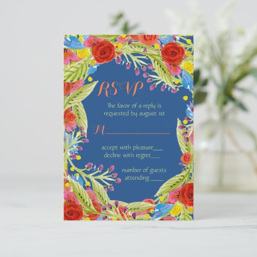 Fiesta Wedding RSVP (Staand voorkant)