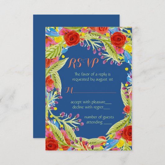 Fiesta Wedding RSVP (Voorkant / Achterkant)