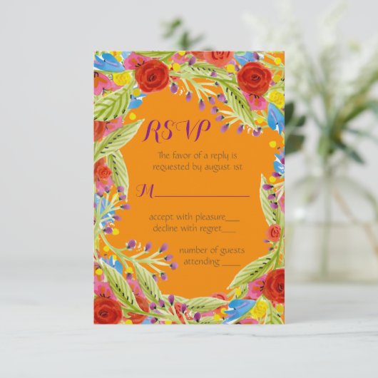 Fiesta Wedding RSVP (Staand voorkant)