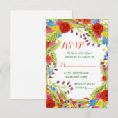 Fiesta Wedding RSVP Kaartje (Voorkant / Achterkant)