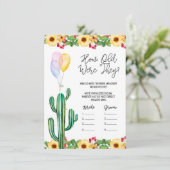 Fiesta Wedding Shower: hoe oud waren ze Kaart? Informatiekaartje (Staand voorkant)