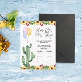 Fiesta Wedding Shower: hoe oud waren ze Kaart? Informatiekaartje