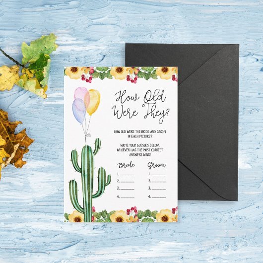 Fiesta Wedding Shower: hoe oud waren ze Kaart? Informatiekaartje