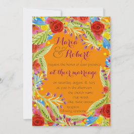 Fiesta Wedding Tangerine Kaart