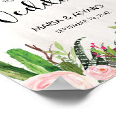 Fiesta Wedding Welcome Sign Floral Cactus Poster (Hoek)
