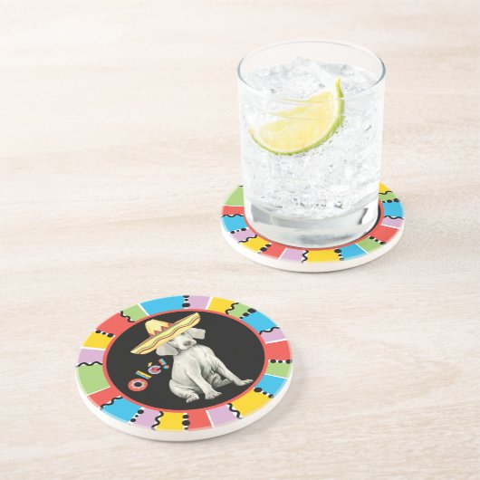 Fiesta Weimaraner Drink Onderzetter (Zijkant)