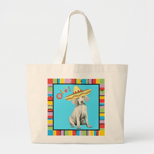 Fiesta Weimaraner Large Canvas tas (Voorkant)