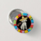Fiesta Weimaraner Pinback Button (Voorkant /achterkant)