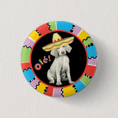 Fiesta Weimaraner Pinback Button (Voorkant)