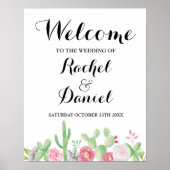 Fiesta Welcome Poster Wedding Mexico Cactus Poster (Voorkant)