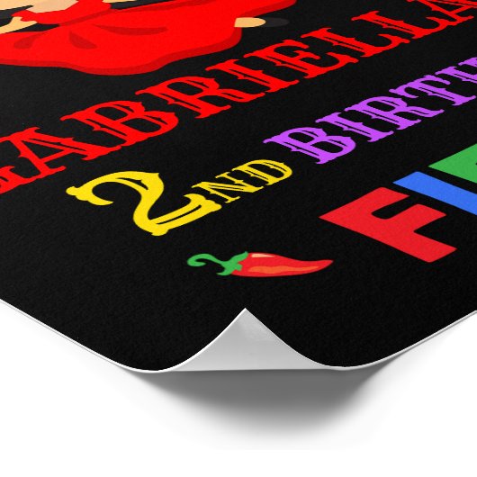 Fiesta welkome partij teken 1st First fiesta girl Poster (Hoek)