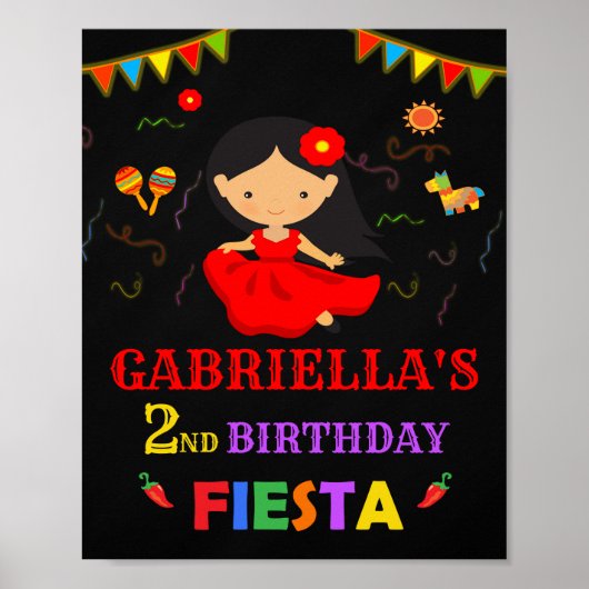 Fiesta welkome partij teken 1st First fiesta girl Poster (Voorkant)