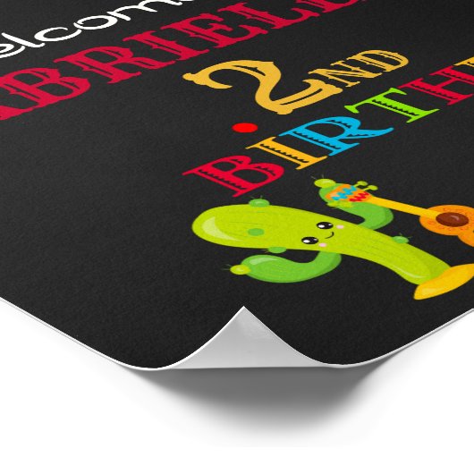 Fiesta welkomstpartijteken 1st First fiesta poster (Hoek)