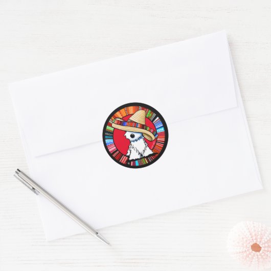 Fiesta Westie Classic Ronde Sticker (Envelop)