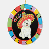 Fiesta Westie Keramisch Ornament (Links)