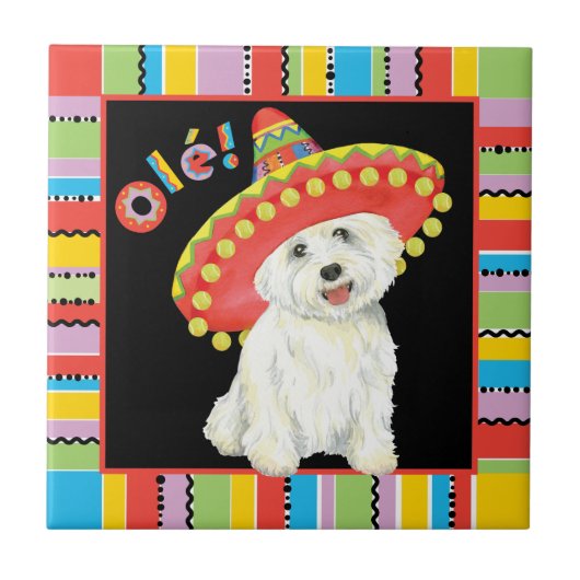 Fiesta Westie Tegeltje (Voorkant)