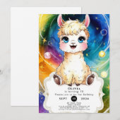 Fiesta Whimsical Llama Verjaardag Kaart (Voorkant / Achterkant)