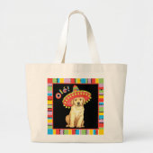 Fiesta Yellow Lab Grote Tote Bag (Voorkant)