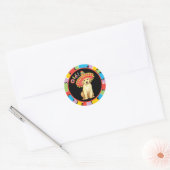 Fiesta Yellow Lab Ronde Sticker (Envelop)
