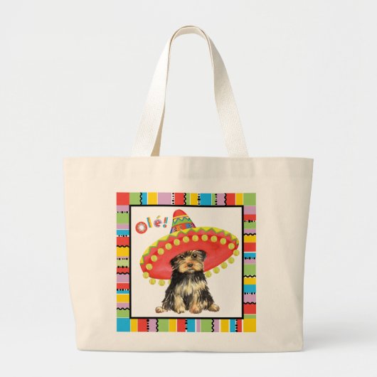 Fiesta Yorkie Grote Tote Bag (Voorkant)