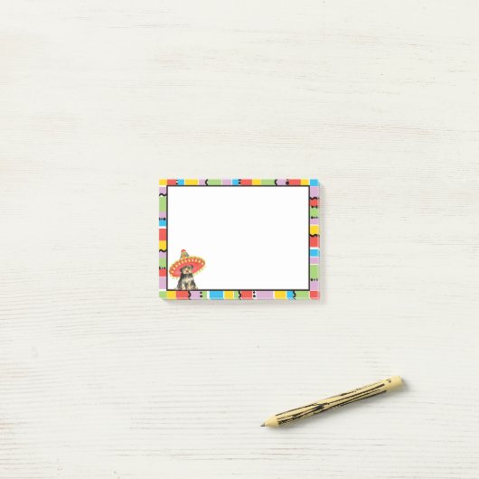 Fiesta Yorkie Post-it® Notes (Op bureau)