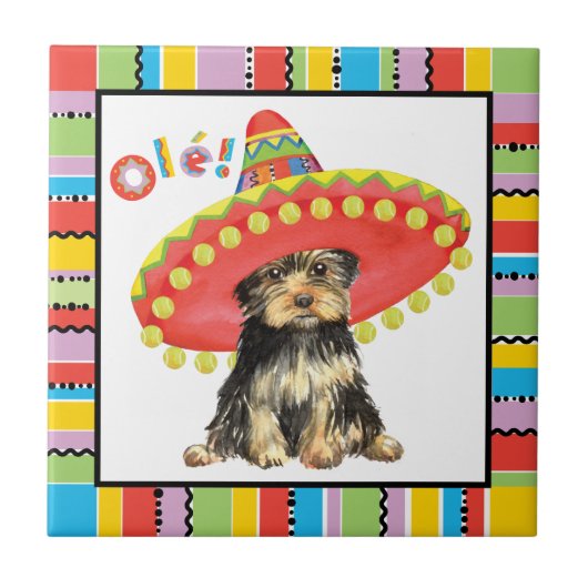 Fiesta Yorkie Tegeltje (Voorkant)
