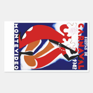 Fiestas de Carnaval ~ Montevideo Rechthoekige Sticker