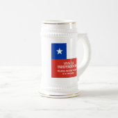 Fiestas Patrias Onafhankelijkheidsdag Chili Vlag Bierpul (Voorkant rechts)