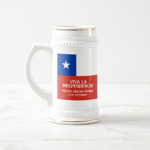 Fiestas Patrias Onafhankelijkheidsdag Chili Vlag Bierpul