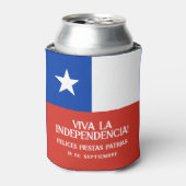 Fiestas Patrias Onafhankelijkheidsdag Chili Vlag Blikjeskoeler (Blikje Voorkant)