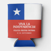 Fiestas Patrias Onafhankelijkheidsdag Chili Vlag Blikjeskoeler (Voorkant)