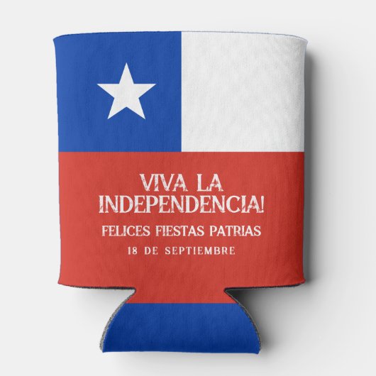 Fiestas Patrias Onafhankelijkheidsdag Chili Vlag Blikjeskoeler (Achterkant)