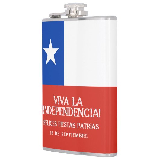 Fiestas Patrias Onafhankelijkheidsdag Chili Vlag Heupfles (Links)
