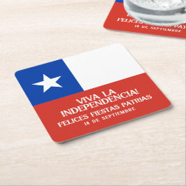 Fiestas Patrias Onafhankelijkheidsdag Chili Vlag Kartonnen Onderzetters