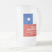 Fiestas Patrias Onafhankelijkheidsdag Chili Vlag Matglas Bierpul (Voorkant rechts)