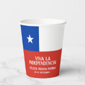 Fiestas Patrias Onafhankelijkheidsdag Chili Vlag Papieren Bekers (Achterkant)