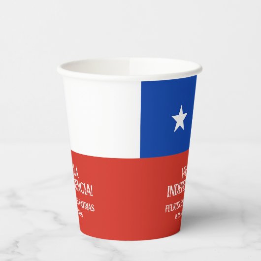 Fiestas Patrias Onafhankelijkheidsdag Chili Vlag Papieren Bekers (Links)