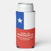 Fiestas Patrias Onafhankelijkheidsdag Chili Vlag Seltzer Blikjeskoeler (Seltzer Voorkant)