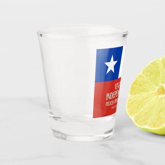 Fiestas Patrias Onafhankelijkheidsdag Chili Vlag Shot Glas (Links)
