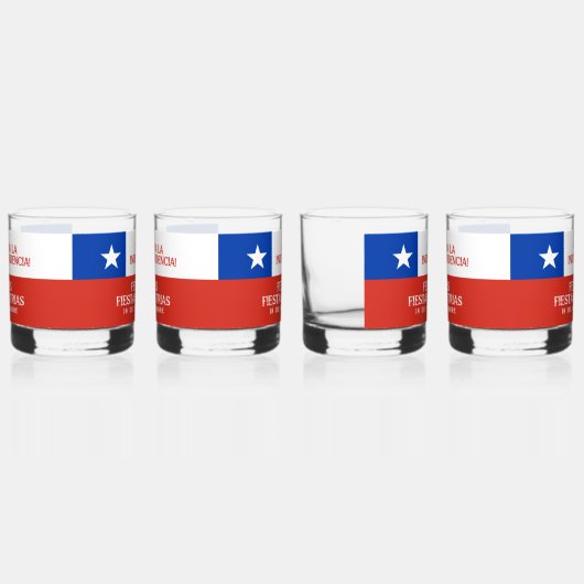 Fiestas Patrias Onafhankelijkheidsdag Chili Vlag Whisky Glas (Rechts)