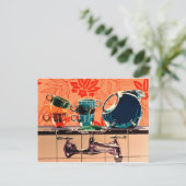 Fiestaware en de Keukengoot Briefkaart (Staand voorkant)