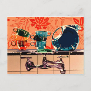 Fiestaware en de Keukengoot Briefkaart